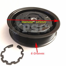 Load image into Gallery viewer, AC COMPRESSOR CLUTCH PULLEY For DENSO BMW 1, 3, 5 Series, E90, Z4 115mm Diameter / 6 Grooves
