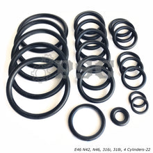 Load image into Gallery viewer, O Ring Set for BMW Engine Cooling System Radiator Hoses... for most models from 1995 to 2015..Select BMW Model/Engine Below
